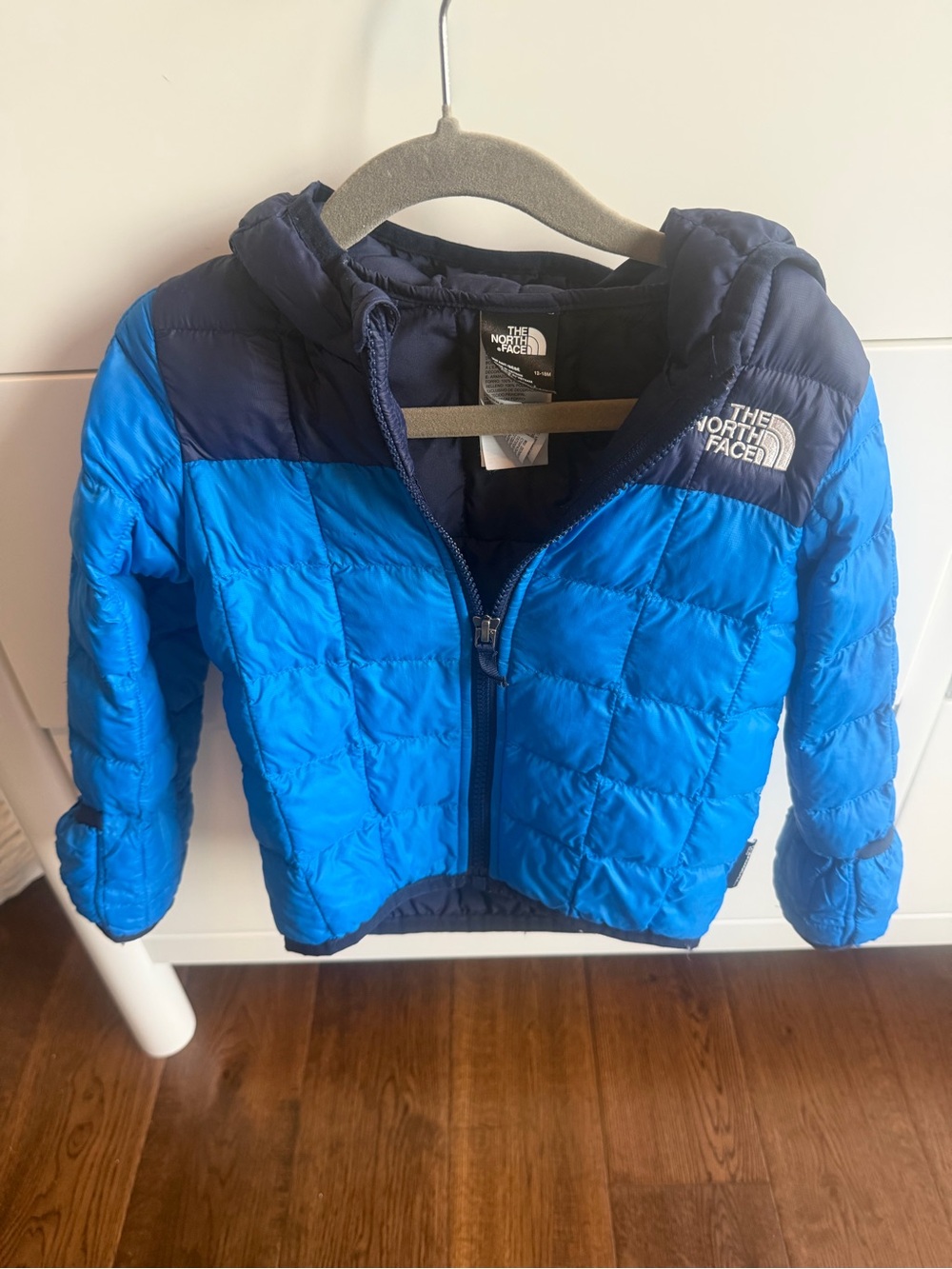 The North Face Navy and Bright Blue Infant Puffer Jacket
